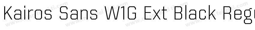 Kairos Sans W1G Ext Black Regular字体转换